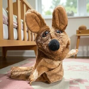 Jim Henson Kangaroo Hand Puppet 1975 Knickerbocker Muppet 16" Rare Flaw Vintage